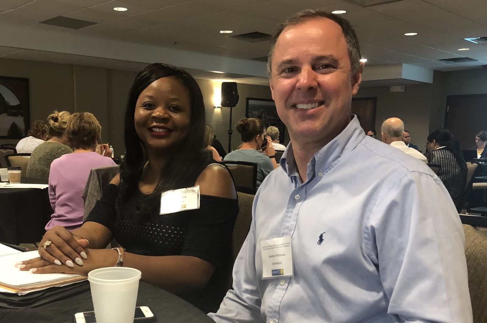 Dorothy Young, Director of Mississippi VR Services for the Blind and Jonathan Richmond, Employment Consultant from Connecticut Bureau of Education and Services for the Blind 